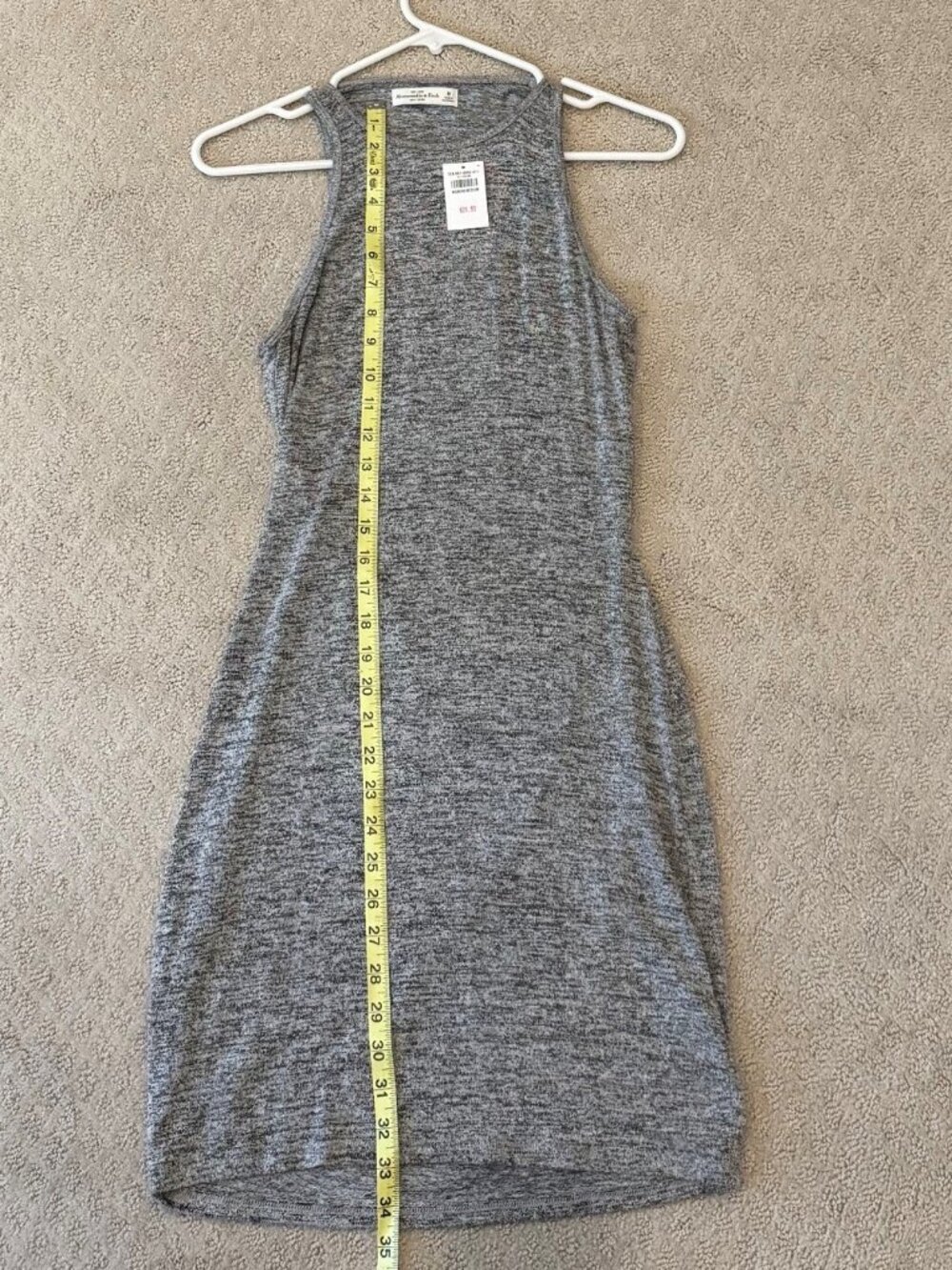 NWT: Abercrombie & Fitch Women's Grey and Black Dress- Medium